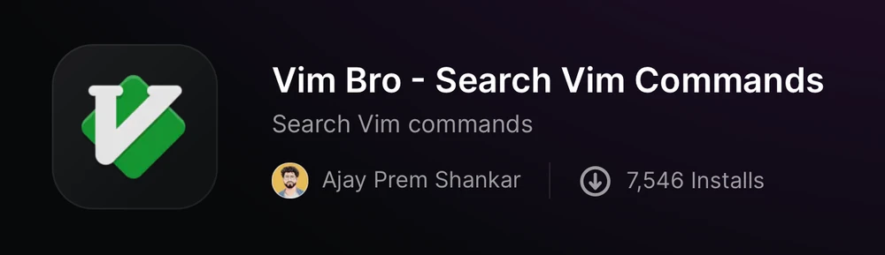 Raycast Vim Bro extension