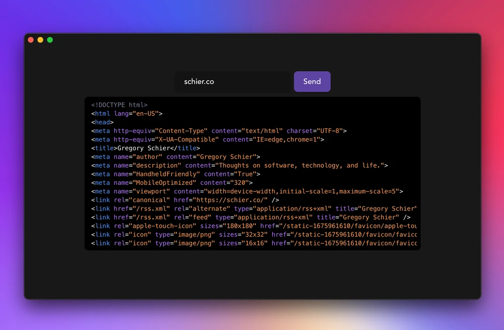 Initial prototype to test sending a single request