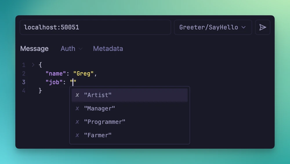 Field and value autocompletion