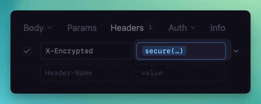 Secure template function